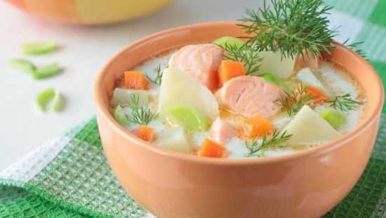 Крем суп из форели со сливками рецепт с фото