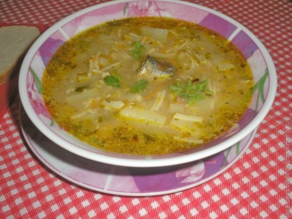 рыбный суп из консервов горбуши рецепт с фото с пшеном