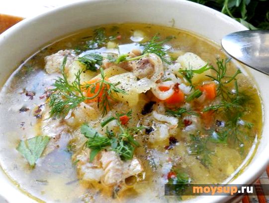 Рецепт рыбный суп из консервов горбуши