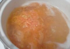 Сливочный суп с консервированной горбушей - приготовления блюда - шаг 7