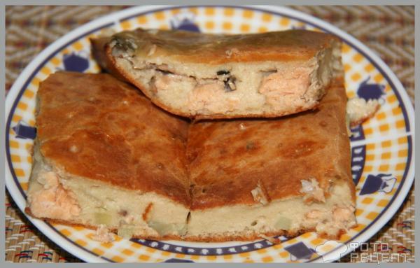 Рецепт Быстрый пирог с рыбой и картофелем фото