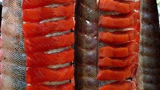 Юкола, из красной рыбы. Вяленая рыба! Jukola, of the red fish. Dried fish!